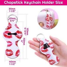 img 2 attached to 🎨 Multicolor Lip Balm Holder Keychain - 40Pcs Bulk Chapstick Keychain Holder for Lipstick, Chapstick, Lip Balm by Shynek