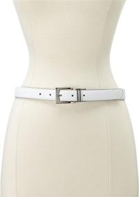 img 1 attached to 👗 Nike Women's Reversible Perforated-to-Smooth Belt