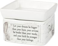 🕯️ dream action faith strong stoneware electric 2-in-1 jar candle and wax tart oil warmer логотип