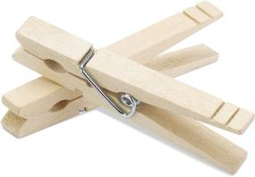 img 4 attached to Whitmor Wood Natural Clothespins, Set 👕 of 100 - Sturdy and Stylish Laundry Clips