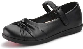 img 2 attached to Hawkwell Mary Jane Flat Strap School Uniform Dress Shoe for Girls (Toddler/Little Kid)