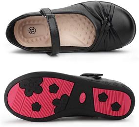 img 1 attached to Hawkwell Mary Jane Flat Strap School Uniform Dress Shoe for Girls (Toddler/Little Kid)