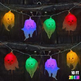 img 4 attached to 🎃 Spooky Delight: Brwoynn 10ft Halloween Skull String Light – Perfect Decor for Indoor/Outdoor Halloween Party!