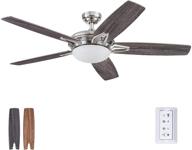 prominence home clancy ceiling fan - brushed nickel, 52-inch логотип