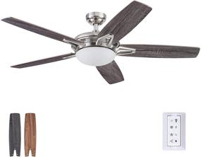 img 4 attached to Prominence Home Clancy Ceiling Fan - Brushed Nickel, 52-inch