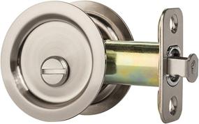 img 2 attached to 🔒 Satin Nickel Privacy Pocket Door Latch for Round Bed and Bath - Dynasty Hardware