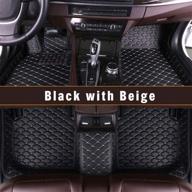 custom fitted for audi s5 coupe 2009-2016 car floor mats full covered leather front and rear all weather floor mat black with beige logo