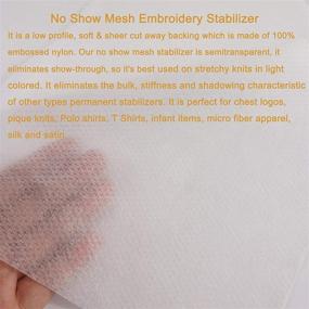 img 2 attached to 🧵 Brothread No Show Mesh Machine Embroidery Stabilizer Backing 12x50 Yd Roll - Lightweight 1.8 oz - Ideal for Machine Embroidery and Hand Sewing, Easily Cut into Various Sizes