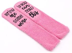 img 2 attached to 🍷 Wine Socks for Women Medium, Soft Wine Gifts with Cupcake Packaging, Wine Socks Women Love - If You Can Read This Bring Me Some Wine Socks