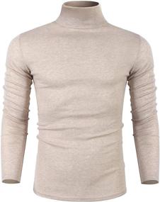 img 3 attached to 🐢 Timeless Style: Classic Fashion Lightweight Turtle Neck T Shirt for Men's Clothing