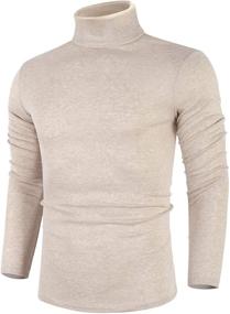 img 4 attached to 🐢 Timeless Style: Classic Fashion Lightweight Turtle Neck T Shirt for Men's Clothing