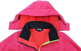 img 2 attached to M2C Boys Girls Hooded Windbreaker: Cozy Fleece Lined Softshell Jacket