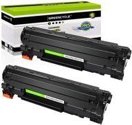 🖨️ greencycle 2 pk cb435a 35a compatible laser toner cartridges, black, replacement for hp laserjet p1005 p1006 p1009 printer logo