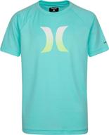 👕 stay protected in style with hurley boys guard shirt - green swimwear for boys logo