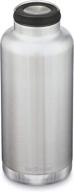 🚰 klean kanteen tkwide 64oz (w/loop cap) - brushed stainless: durable and functional water bottle for everyday use логотип