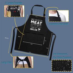 img 2 attached to 🎁 Hilarious Yet Thoughtful Miracu Funny Aprons - Perfect Husband Gifts from Wife - Ideal Gifts for Husband, Boyfriend, Him - Unforgettable Christmas & Birthday Gifts for Men, Best Friend, Guy - Premium BBQ Grilling Aprons with 3 Handy Pockets