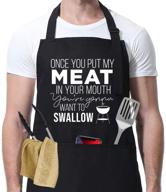 🎁 hilarious yet thoughtful miracu funny aprons - perfect husband gifts from wife - ideal gifts for husband, boyfriend, him - unforgettable christmas & birthday gifts for men, best friend, guy - premium bbq grilling aprons with 3 handy pockets logo