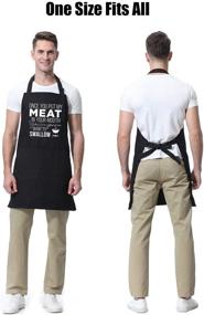 img 1 attached to 🎁 Hilarious Yet Thoughtful Miracu Funny Aprons - Perfect Husband Gifts from Wife - Ideal Gifts for Husband, Boyfriend, Him - Unforgettable Christmas & Birthday Gifts for Men, Best Friend, Guy - Premium BBQ Grilling Aprons with 3 Handy Pockets