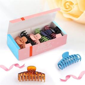 img 2 attached to 💇 9 Pcs Large Hair Claw Clips for Thick Hair - Strong Hold Hair Clips for Women - Stylish Barrettes in 9 Colors - Fashion Hair Styling Accessories