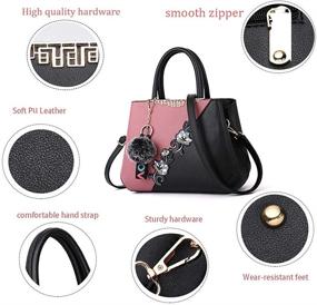 img 1 attached to ELDA Embroidery Handbags Shoulder Messenger Women's Handbags & Wallets for Totes