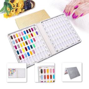 img 3 attached to 💅 NMKL38 120 Nail Color Chart Display Book for UV Gel Polish Color Cards - Nail Salon Tool with False Nail Tips (Gold)