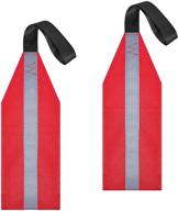 🚩 frienda 2-piece safety travel flag for kayak canoe: enhance safety with red warning flag & webbing – must-have kayak sup towing canoes truck safety accessories kit logo