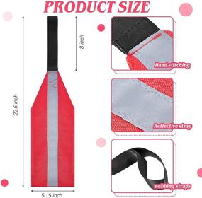 img 2 attached to 🚩 Frienda 2-Piece Safety Travel Flag for Kayak Canoe: Enhance Safety with Red Warning Flag & Webbing – Must-Have Kayak SUP Towing Canoes Truck Safety Accessories Kit