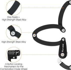 img 1 attached to 🔐 CYCLESPEED 4-Digit Anti-Theft Bike Foldable Lock: Level 6 Heavy Duty Bicycle Security Chain Lock with Bracket