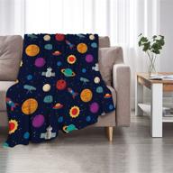 🌎 ohds planet blanket for kids and adults - cute plush throw blanket, extra soft fleece flannel ideal for all seasons - perfect gift for girls and boys, 50x40 inch logo