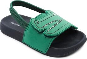 img 3 attached to 🦖 Ataiwee Toddlers Fastening Dinosaur Crocodile Boys' Shoes: Versatile Sandal Style for Active Kids