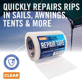 img 1 attached to 🛠️ Waterproof Fabric Repair Tape for Boat Covers, Canvas, RV Awning, Tents, Pontoons, Bimini Tops, Sailboat Dodger - 30 FT x 3