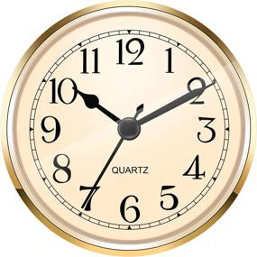 img 3 attached to ⌚️ Quartz Clock Fit-up/Insert – 3-1/2 Inch (90 mm) with Gold Arabic Numeral