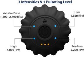 img 1 attached to 🏀 Перезаряжаемый массажный шар от Zyllion - вибрирующий массажный ролик для терапии точек триггеров, глубокого массажа тканей, миофасциального расслабления и восстановления после спорта (черный)