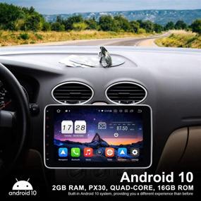 img 3 attached to 🚗 Vanku 10.1" Одинарный Din Android 10 Автомагнитола с быстрым запуском, GPS, WiFi, поддержкой Android Auto, камерой заднего вида, USB/SD, съемным сенсорным экраном.