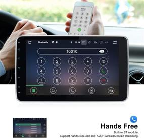 img 1 attached to 🚗 Vanku 10.1" Одинарный Din Android 10 Автомагнитола с быстрым запуском, GPS, WiFi, поддержкой Android Auto, камерой заднего вида, USB/SD, съемным сенсорным экраном.