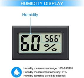 img 1 attached to AikTryee 4-Pack Mini Digital Thermometer Hygrometer: Precise Indoor Humidity & Temperature Monitoring Gauge 🌡️ with LCD Display Fahrenheit (℉) - Ideal for Humidors, Greenhouses, Gardens, Cellars, Closets, and Guitar Cases