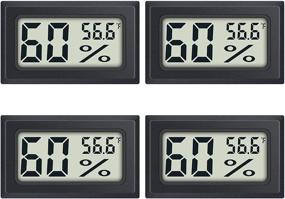 img 4 attached to AikTryee 4-Pack Mini Digital Thermometer Hygrometer: Precise Indoor Humidity & Temperature Monitoring Gauge 🌡️ with LCD Display Fahrenheit (℉) - Ideal for Humidors, Greenhouses, Gardens, Cellars, Closets, and Guitar Cases