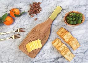 img 3 attached to 🧀 Authentic Fred Acacia Wood Cheese Board Set with Knife, Assorted Champagne Finish