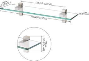 img 3 attached to 🛁 KES Bathroom Shelf, 19.6-Inch Tempered Glass Shelf (8mm Thick) Wall Mount, Brushed Nickel Finish - BGS3201-2