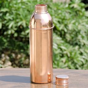 img 1 attached to 🏞️ Discover Ayurvedic Health with HealthGoodsIn: Traveller's Pure Copper Water Bottle for Optimal Well-being