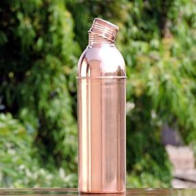 img 2 attached to 🏞️ Discover Ayurvedic Health with HealthGoodsIn: Traveller's Pure Copper Water Bottle for Optimal Well-being