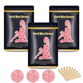 img 4 attached to 🌹 Rose Hard Wax Beads (300g/10.5OZ) for Brazilian Waxing and Sensitive Skin - Painless Hair Removal for Eyebrows, Face, Legs, Bikini and More