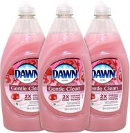 dawn ultra gentle clean dishwashing liquid: powerful grease cleaning with pomegranate and rose water scent - pack of 3, 20.6 ounce logo