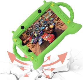 img 1 attached to 📱 CHIN FAI Kids Case for Samsung Galaxy Tab A 8.0 2019 T290 T295 - Shockproof Protective Cover with Silicone Handle Stand (Green)