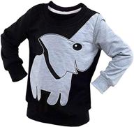 🐘 adorable black boy long sleeve elephant sweatshirt - ideal toddler pullover top for little kids logo