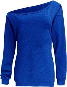 img 3 attached to Dutebare Shoulder Sweatshirt Slouchy Pullover Outdoor Recreation for Hiking & Outdoor Recreation Clothing