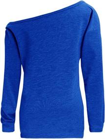 img 2 attached to Dutebare Shoulder Sweatshirt Slouchy Pullover Outdoor Recreation for Hiking & Outdoor Recreation Clothing