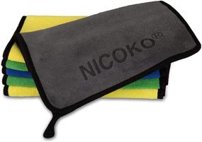 img 3 attached to Nicoko Extra Thick Car Cleaning Rags: Thickened, Super Absorbent Microfiber Towels 🧽 for Cars/Trucks/Household Cleaning - A Superior Choice for Spotless Clean! (Pack of 6)