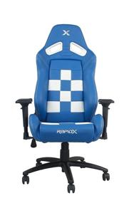 img 4 attached to RapidX Finish Line Checkered Flag Pattern Gaming and Lifestyle Chair - White on Blue