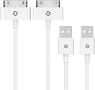 📱 jetech usb sync and charging cable for iphone 4/4s, iphone 3g/3gs, ipad 1/2/3, ipod - 3.3 feet length, white, 2-pack logo